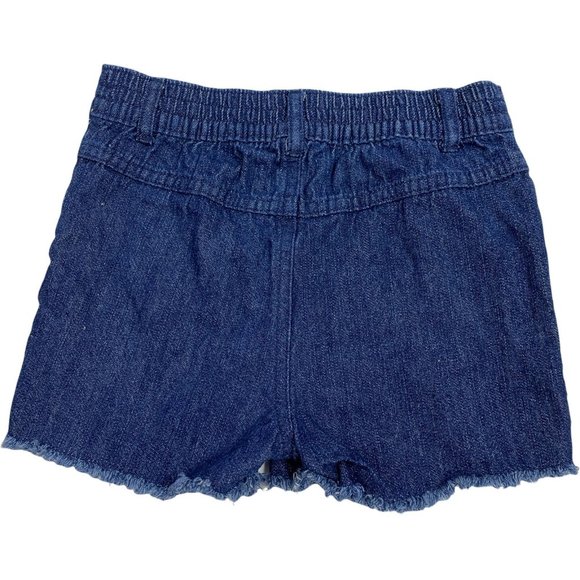 Girls 5T Red White Blue Hearts & Stars Denim Shorts 4th July Bottoms Pull On - Picture 2 of 4